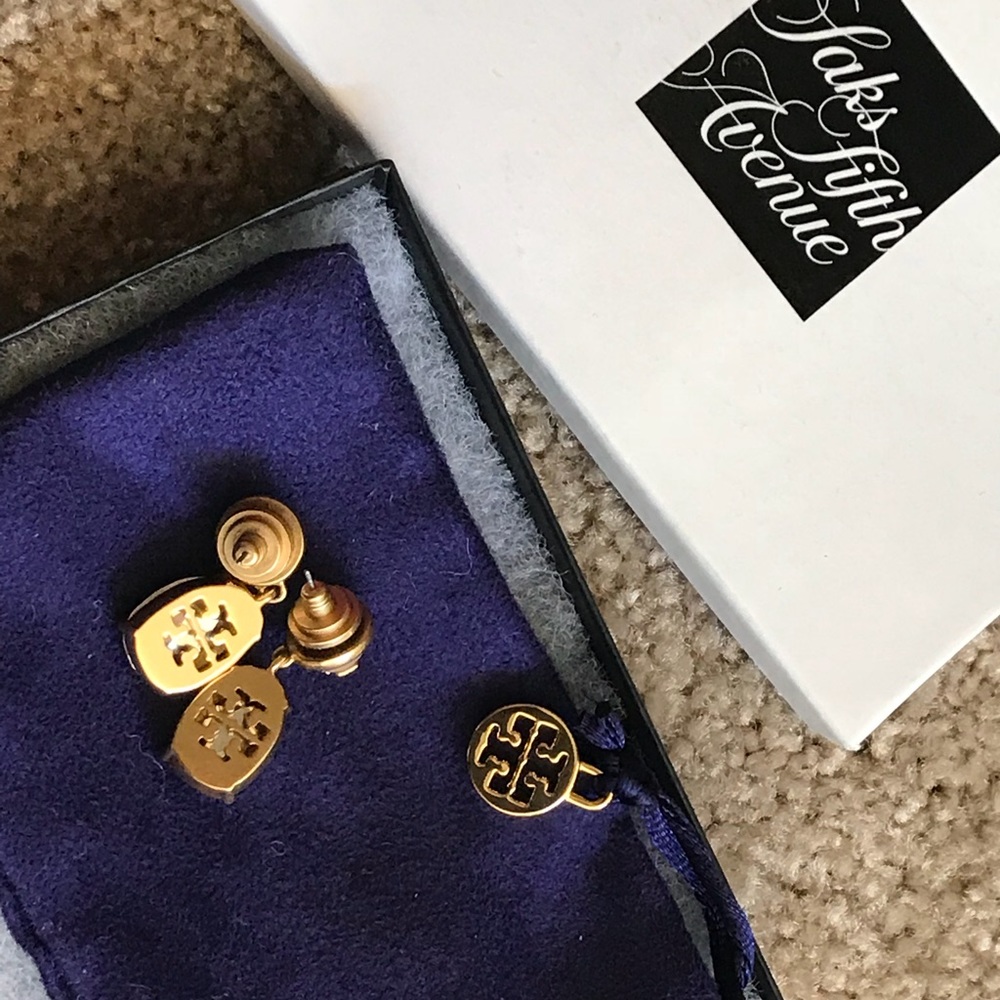 Tory Burch Faux-Pearl & Crystal Drop Earrings